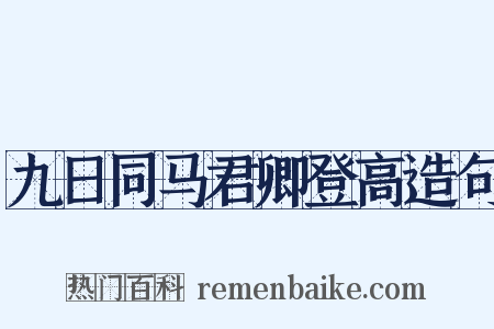 九日同马君卿登高造句是什么意思的图片